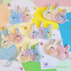 چشمبند فانتزی خواب طرح تکشاخ رویایی(آبرنگی)